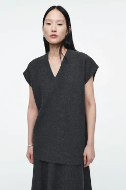 New COS KAMIZELKA OVERSIZE Z MIESZANKI Z GOTOWANĄ WEŁNĄ