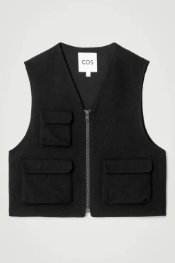 Fashion COS KAMIZELKA W STYLU UTILITY Z MIESZANKI Z WEŁNĄ