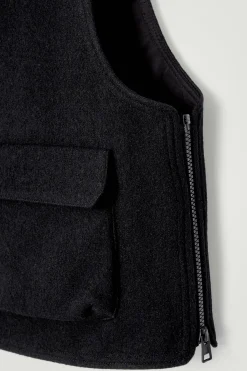 Fashion COS KAMIZELKA W STYLU UTILITY Z MIESZANKI Z WEŁNĄ