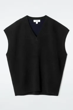 Fashion COS KAMIZELKA Z DWUSTRONNEJ DZIANINY Z WEŁNĄ