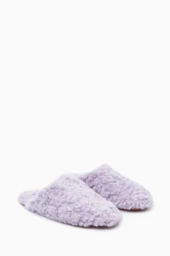 Fashion COS KAPCIE Z IMITACJI KOŻUSZKA Liliowy