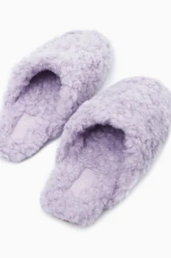 Fashion COS KAPCIE Z IMITACJI KOŻUSZKA Liliowy