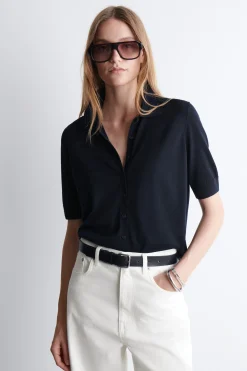 Clearance COS KARDIGAN À LA KOSZULKA POLO Z WEŁNĄ MERINO