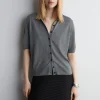 Discount COS KARDIGAN À LA KOSZULKA POLO Z WEŁNĄ MERINO