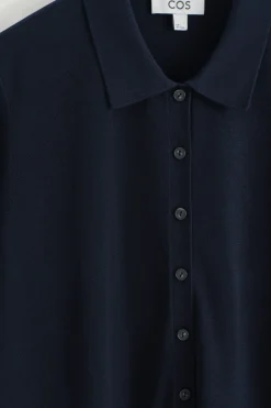 Clearance COS KARDIGAN À LA KOSZULKA POLO Z WEŁNĄ MERINO