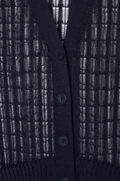 Outlet COS KARDIGAN W PRĄŻKI Z DZIANINĄ Z KORONKOWYM ŚCIEGIEM
