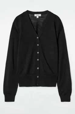 New COS KARDIGAN Z WEŁNY MERINO I LNU