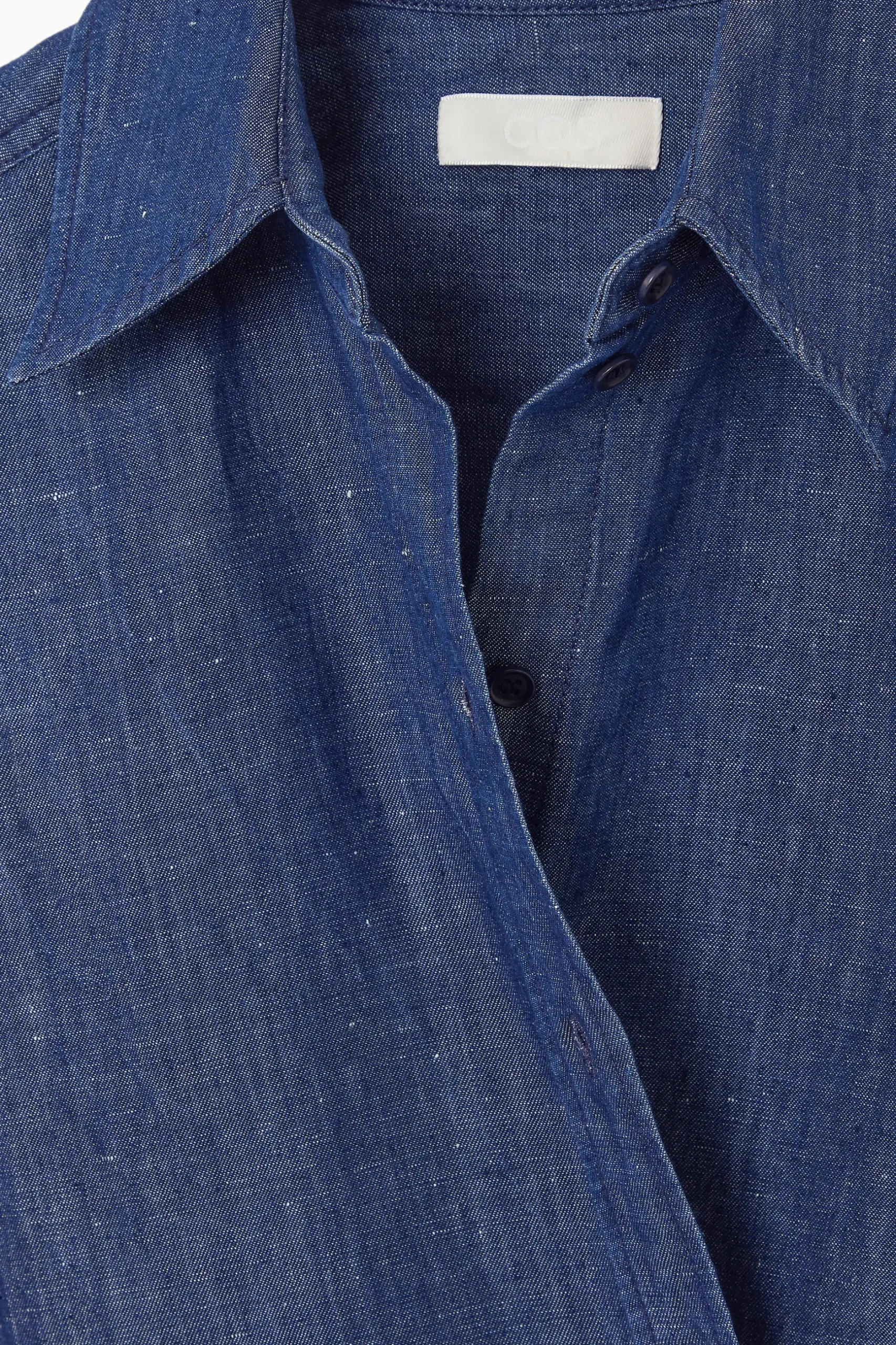 New COS KOPERTOWA DENIMOWA KOSZULA – REGULAR FIT