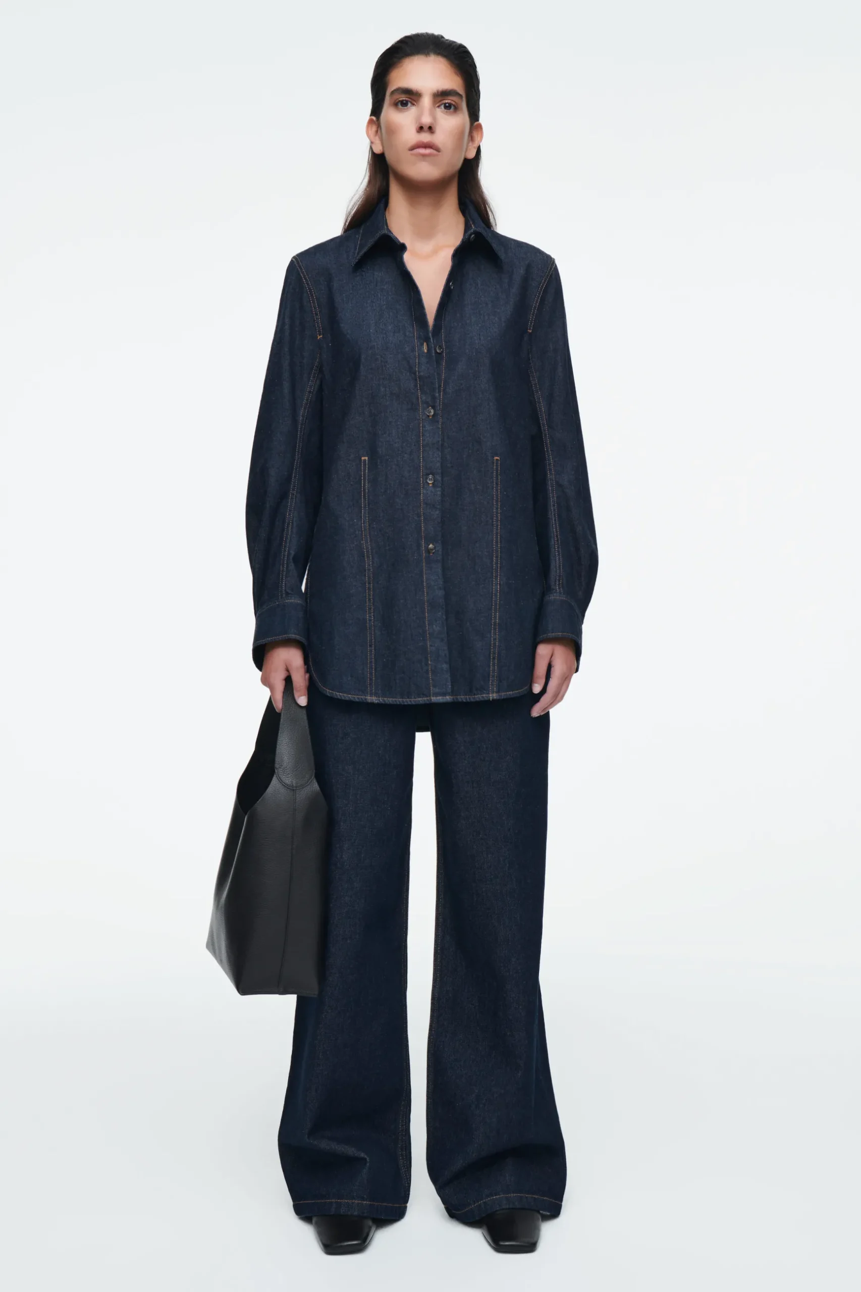 Outlet COS KOSZULA DŻINSOWA OVERSIZE