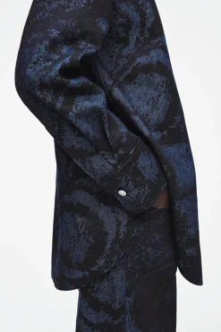 New COS KOSZULA JEANSOWA Z ŻAKARDOWYM WZOREM – REGULAR FIT