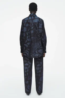 New COS KOSZULA JEANSOWA Z ŻAKARDOWYM WZOREM – REGULAR FIT