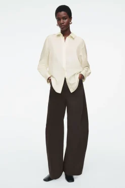 New COS KOSZULA OVERSIZE Z CZYSTEGO JEDWABIU