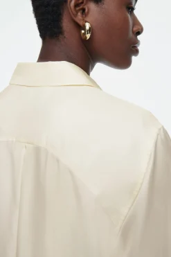 New COS KOSZULA OVERSIZE Z CZYSTEGO JEDWABIU