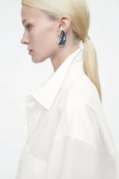 Fashion COS KOSZULA OVERSIZE Z ZAKRZYWIONYM DOŁEM