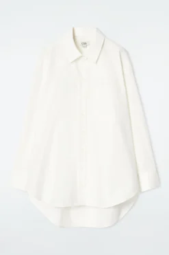 Fashion COS KOSZULA OVERSIZE Z ZAKRZYWIONYM DOŁEM
