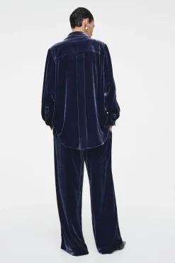 Discount COS KOSZULA Z AKSAMITU Z JEDWABIEM – RELAXED FIT