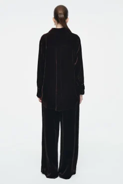 Online COS KOSZULA Z AKSAMITU Z JEDWABIEM – RELAXED FIT