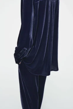 Discount COS KOSZULA Z AKSAMITU Z JEDWABIEM – RELAXED FIT
