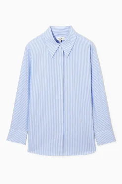 Online COS KOSZULA Z BAWEŁNIANEJ POPELINY RELAXED FIT