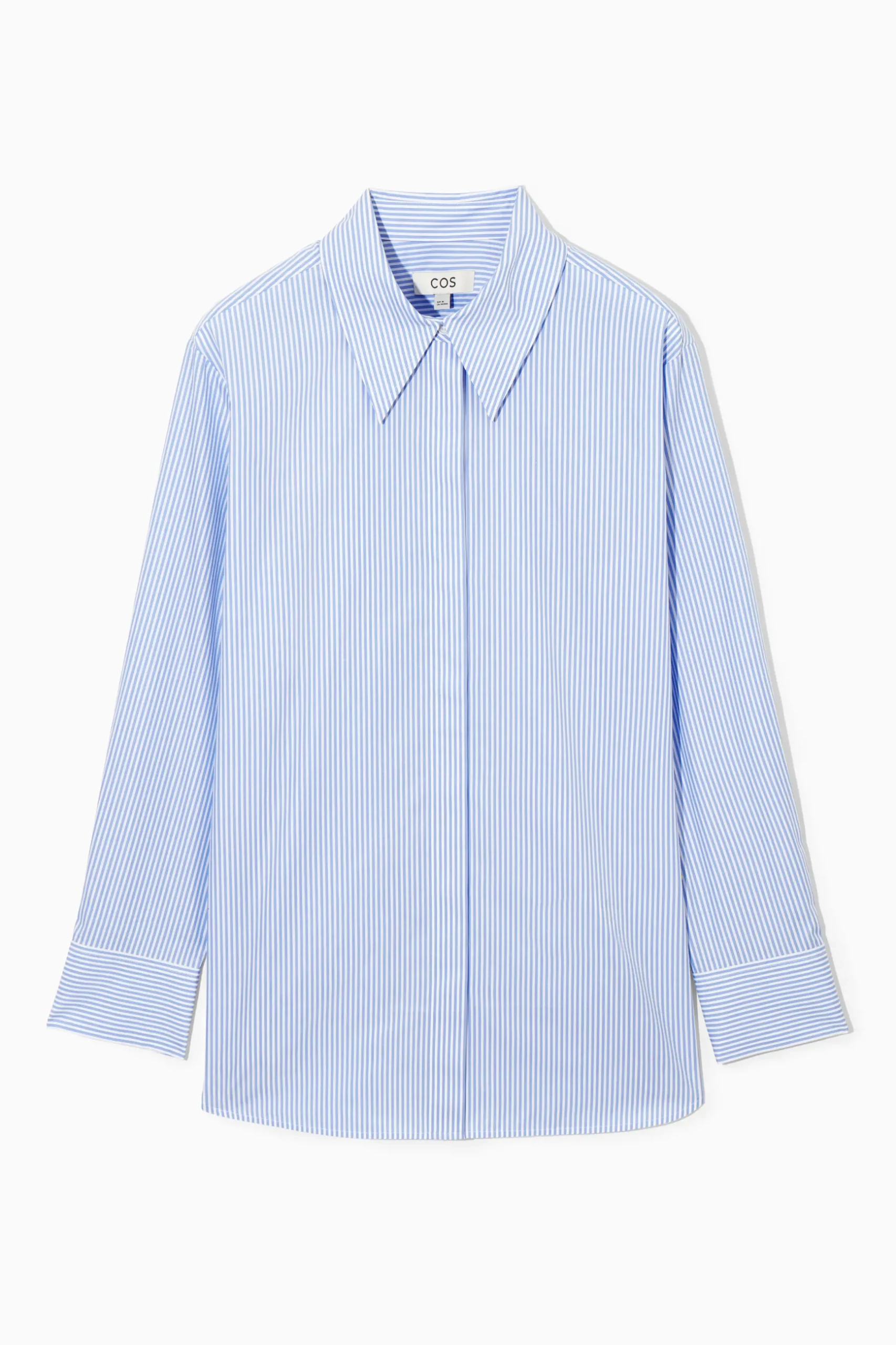Online COS KOSZULA Z BAWEŁNIANEJ POPELINY RELAXED FIT