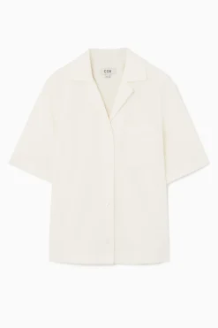 Outlet COS KOSZULA Z BAWEŁNY SEERSUCKER – REGULAR FIT