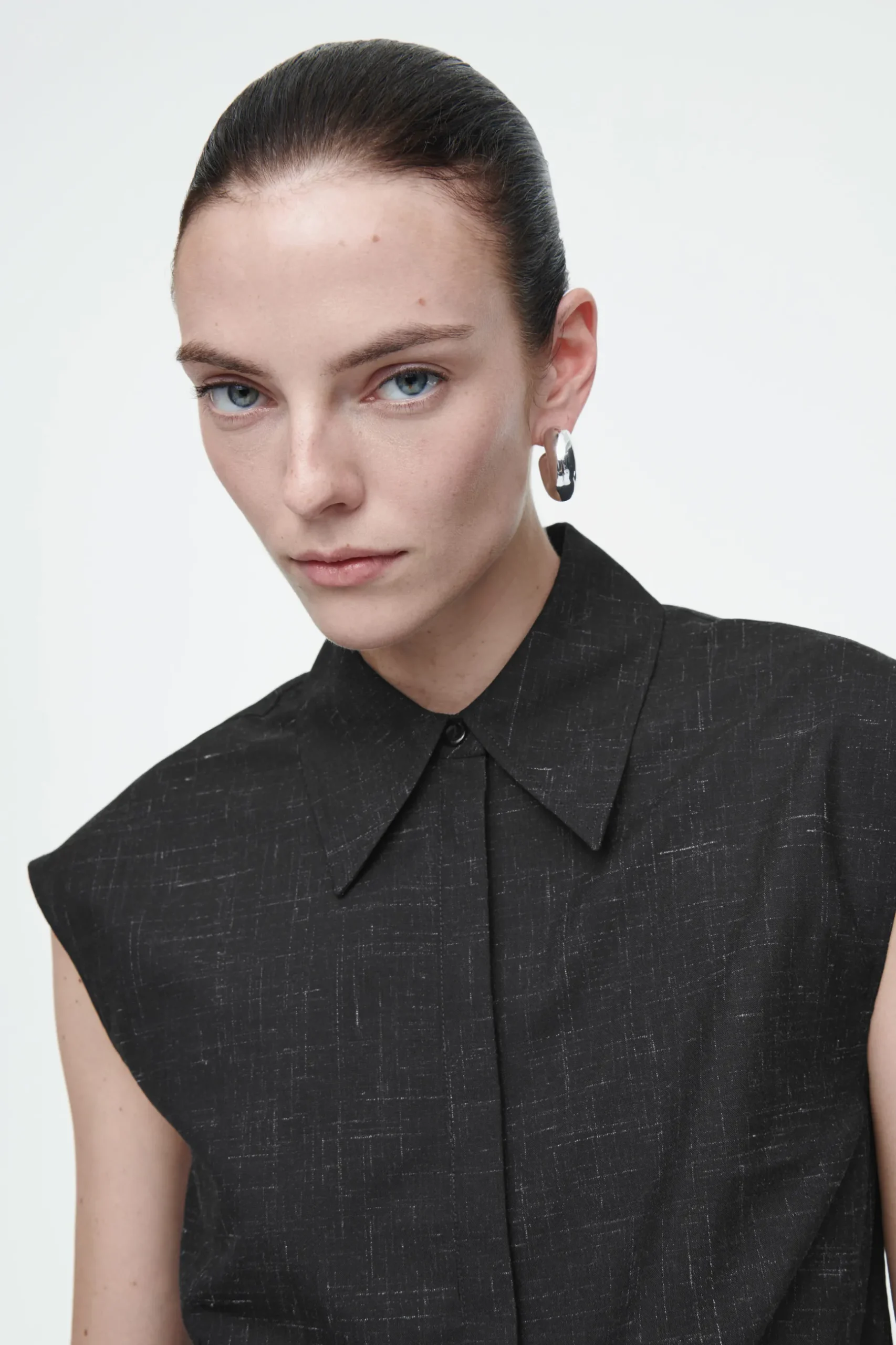 Sale COS KOSZULA Z KONTRASTUJĄCYMI WŁÓKNAMI – SLIM FIT