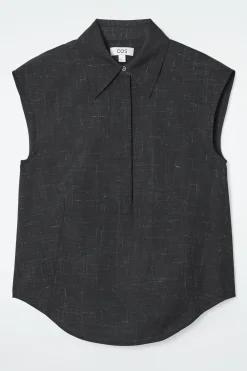 Sale COS KOSZULA Z KONTRASTUJĄCYMI WŁÓKNAMI – SLIM FIT