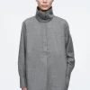 Discount COS KOSZULA Z WEŁNIANEJ FLANELI – RELAXED FIT