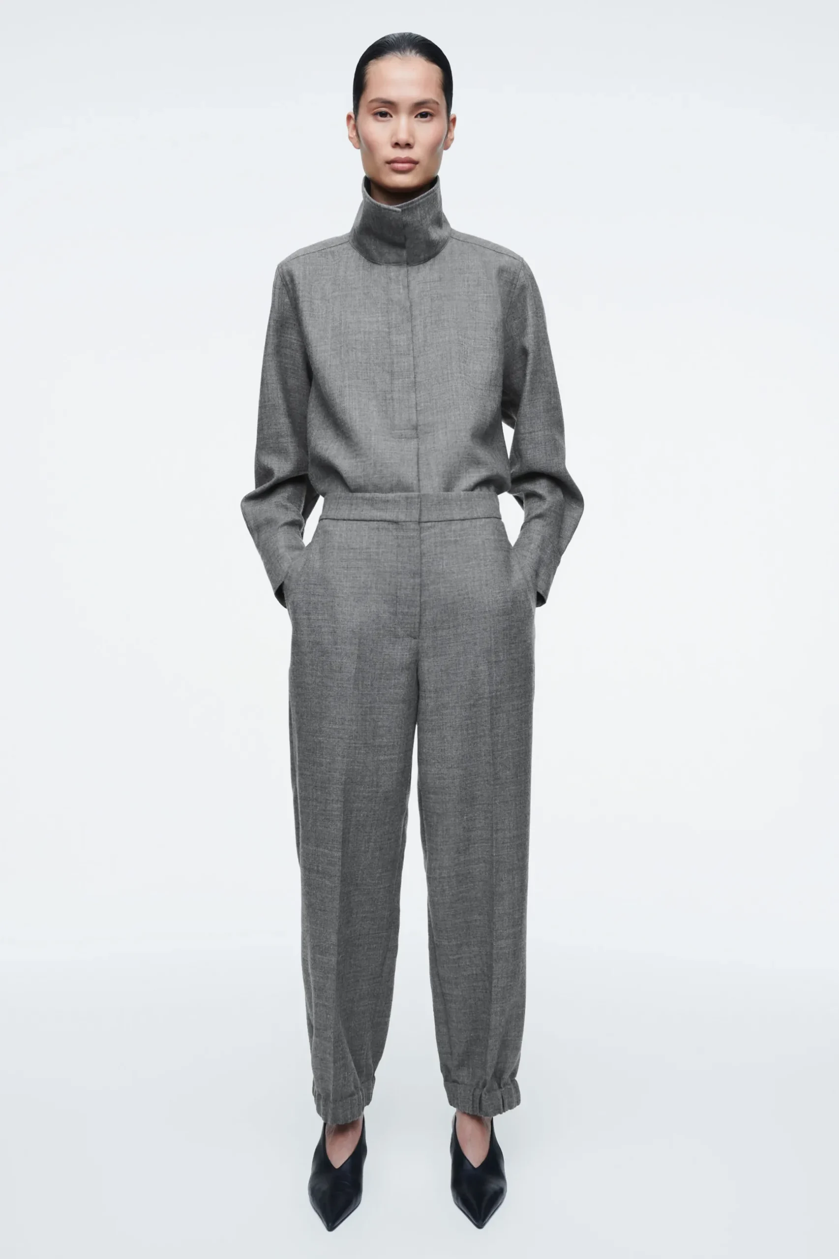 Discount COS KOSZULA Z WEŁNIANEJ FLANELI – RELAXED FIT