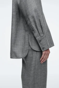 Discount COS KOSZULA Z WEŁNIANEJ FLANELI – RELAXED FIT