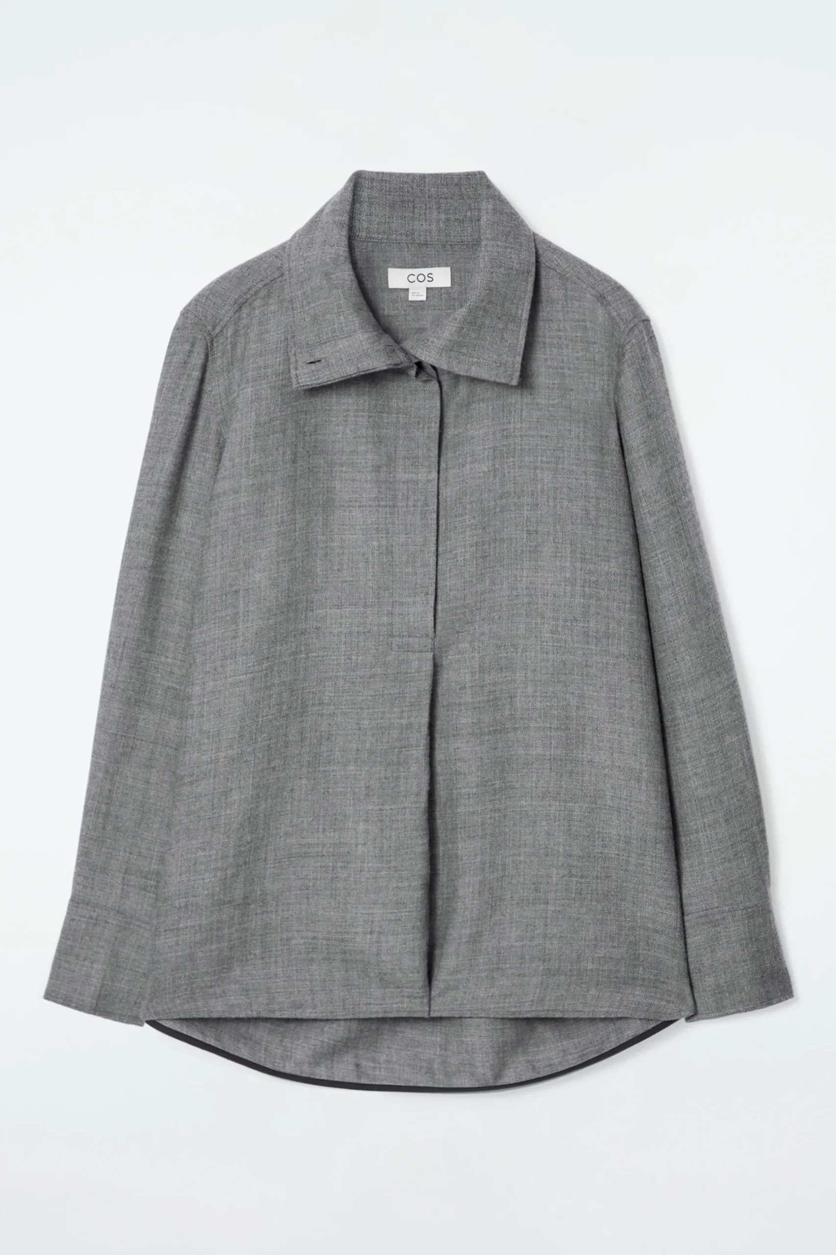 Discount COS KOSZULA Z WEŁNIANEJ FLANELI – RELAXED FIT