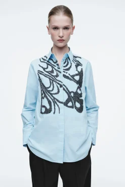 Clearance COS KOSZULA ZE ZDOBIENIEM – RELAXED FIT