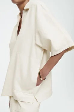 Clearance COS KOSZULKA POLO OVERSIZE Z LNEM