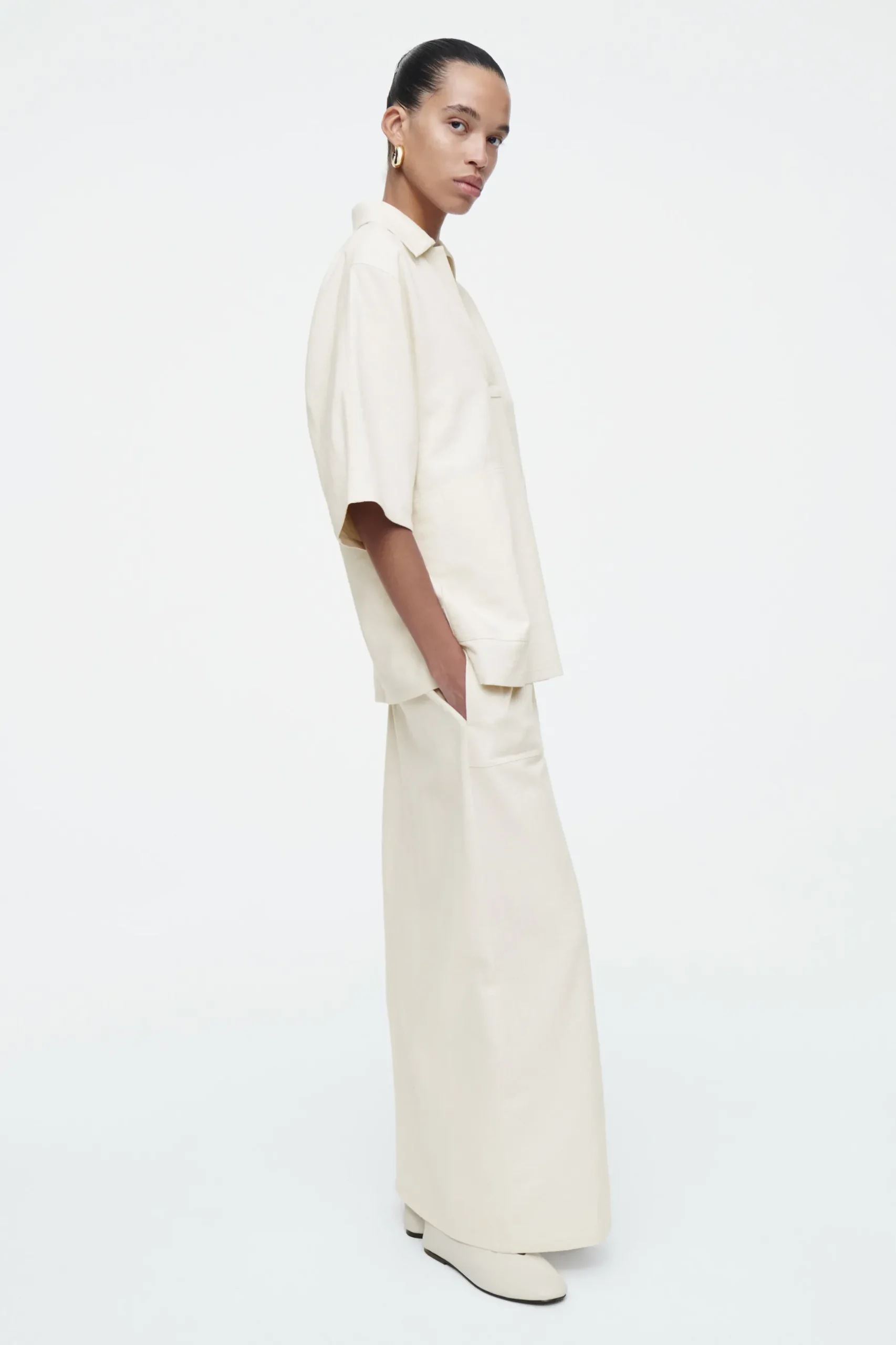Clearance COS KOSZULKA POLO OVERSIZE Z LNEM