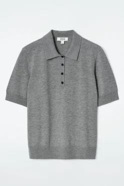 Online COS KOSZULKA POLO Z WEŁNĄ MERINO