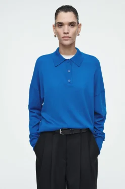Discount COS KOSZULKA POLO Z WEŁNY MERINO