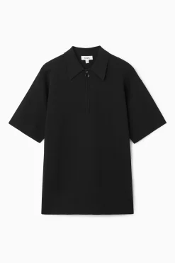 Sale COS KOSZULKA POLO Z ZAMKIEM Z DWUSTRONNEJ DZIANINY