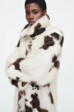 Fashion COS KOŻUSZKOWY PŁASZCZ Z WYSOKIM KOŁNIERZEM