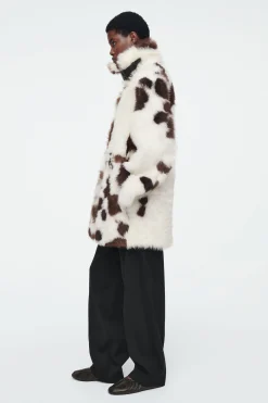 Fashion COS KOŻUSZKOWY PŁASZCZ Z WYSOKIM KOŁNIERZEM