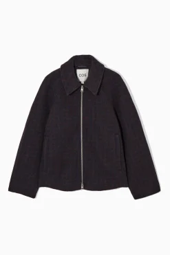 Online COS KURTKA OVERSIZE Z GOTOWANEJ WEŁNY