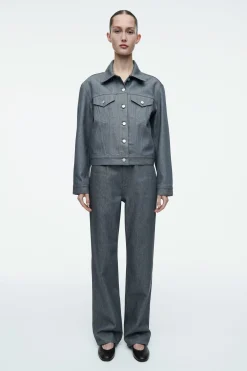 New COS KURTKA OVERSIZE Z SUROWEGO JEANSU