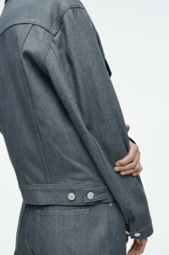 New COS KURTKA OVERSIZE Z SUROWEGO JEANSU