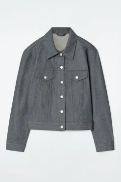 New COS KURTKA OVERSIZE Z SUROWEGO JEANSU