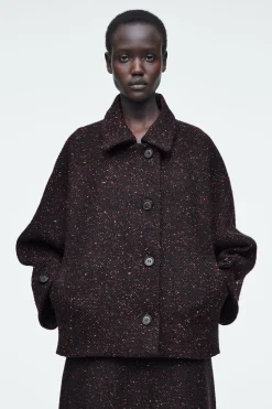 Fashion COS KURTKA Z MIESZANKI Z KONTRASTUJĄCYMI WŁÓKNAMI
