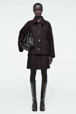 Fashion COS KURTKA Z MIESZANKI Z KONTRASTUJĄCYMI WŁÓKNAMI