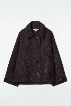 Fashion COS KURTKA Z MIESZANKI Z KONTRASTUJĄCYMI WŁÓKNAMI