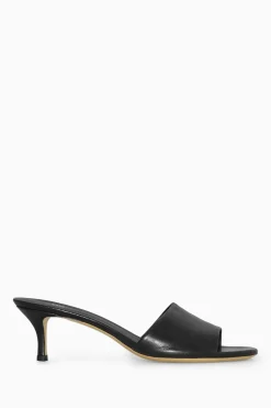 Discount COS LEATHER MULES Czarny