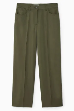 Discount COS LEJĄCE SPODNIE Z PROSTYMI NOGAWKAMI – REGULAR FIT