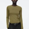Discount COS LEKKA BLUZKA Z DŁUGIM RĘKAWEM – SLIM FIT