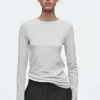 Fashion COS LEKKA BLUZKA Z DŁUGIM RĘKAWEM – SLIM FIT